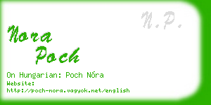 nora poch business card